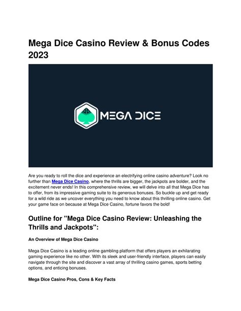 Mega Dice Casino Review & Bonus Codes for July 2023 .